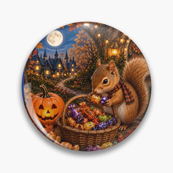 Item preview, A Squirrel Gathering Wrapped Candies  Every Sweet Treat is Worth Gathering  Upscaled Version designed and sold by Novel Works Studio.