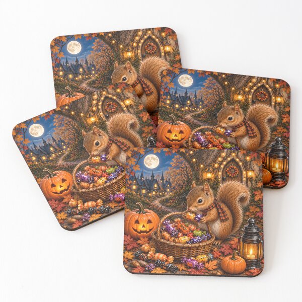 Item preview, A Squirrel Gathering Wrapped Candies  Every Sweet Treat is Worth Gathering  Upscaled Version designed and sold by Novel Works Studio.