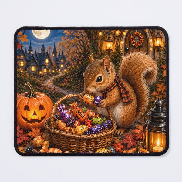 Item preview, A Squirrel Gathering Wrapped Candies  Every Sweet Treat is Worth Gathering  Upscaled Version designed and sold by Novel Works Studio.