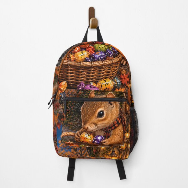 Item preview, A Squirrel Gathering Wrapped Candies  Every Sweet Treat is Worth Gathering  Upscaled Version designed and sold by Novel Works Studio.