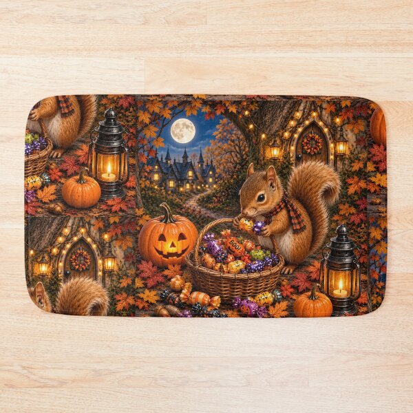 Item preview, A Squirrel Gathering Wrapped Candies  Every Sweet Treat is Worth Gathering  Upscaled Version designed and sold by Novel Works Studio.