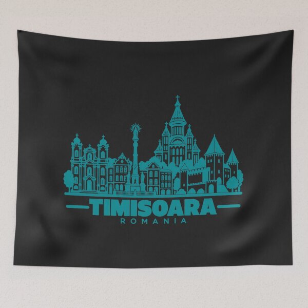 Item preview, Timisoara Romania Line Art Skyline Poster designed and sold by CMYKStudio.