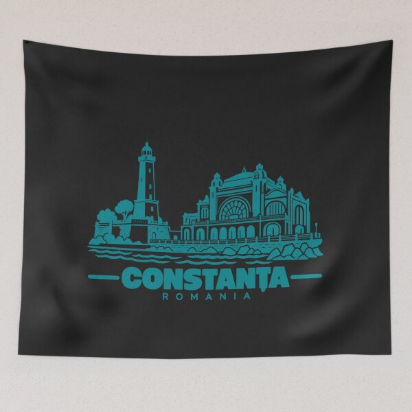 Item preview, Constanta Romania Line Art Coastline Poster designed and sold by CMYKStudio.