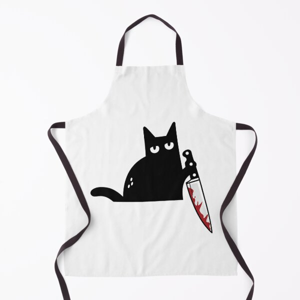 Item preview, Peeking Murder Cat Doorway, Black Cat with Knife Door Frame designed and sold by HokutoKaiStore.