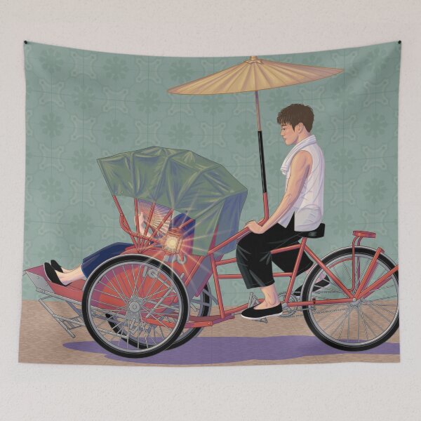 Item preview, Old Trishaw Illustration designed and sold by YoungLWorkshop.
