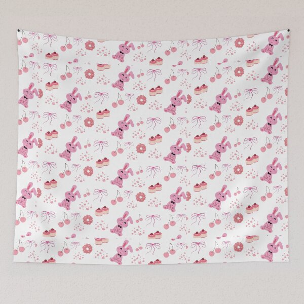 Item preview, Cute Cherry and Pink Bows Kawaii Aesthetic pattern  designed and sold by Specialdesign10.