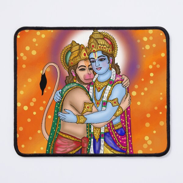 Item preview, Lord Rama and Hanuman Digital Drawing | Hindu Devotional Artwork designed and sold by Harshit_Digital_Arts.