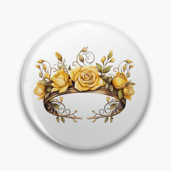 Item preview, Golden Rose Crown | Elegant Floral Aesthetic Art designed and sold by Mandayartstudio.