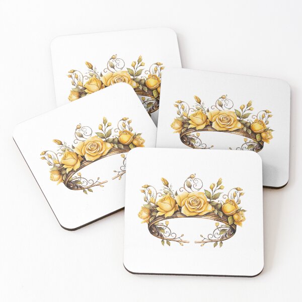 Item preview, Golden Rose Crown | Elegant Floral Aesthetic Art designed and sold by Mandayartstudio.