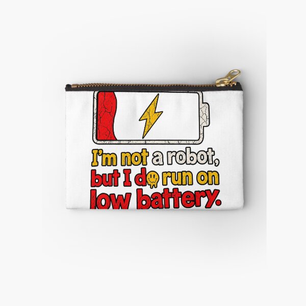 Item preview, I'm Not A Robot But I Do Run On Low Battery Vintage Graphic T-Shirt    designed and sold by NostalgiaPop77.