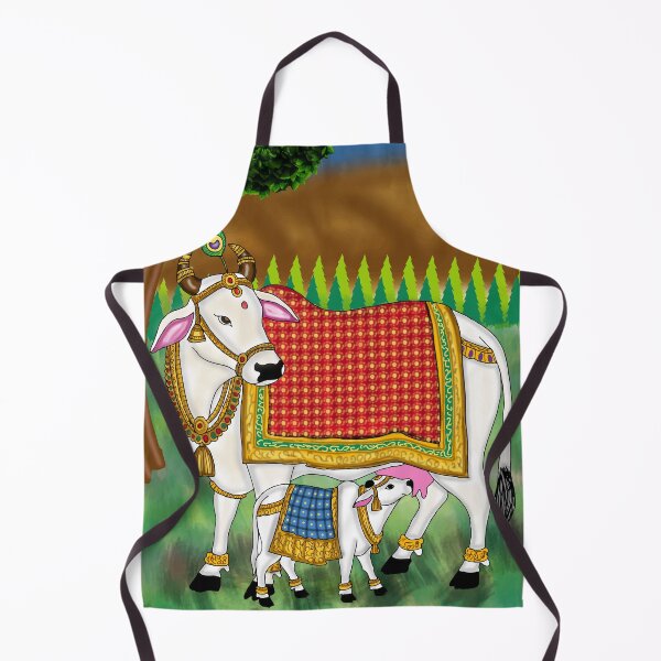 Item preview, Cow and Calf Digital Drawing | Mother Cow and Baby Calf Artwork designed and sold by Harshit_Digital_Arts.