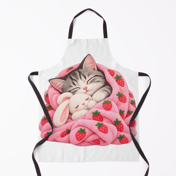Item preview, Cozy Sleeping Kitten with Bunny designed and sold by TinyWeird.