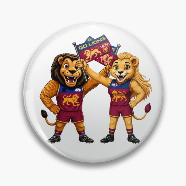 Artikelvorschau, Maskottchen der Brisbane Lions: Löwe und Löwin entworfen und verkauft von PurrfectionMeow.