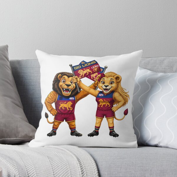 Item preview, Brisbane Lions Mascots Lion & Lioness designed and sold by PurrfectionMeow.