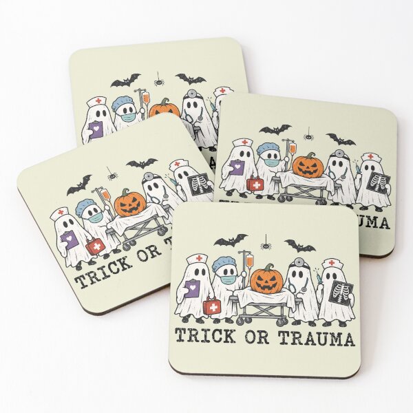 Item preview, Trick or Trauma Nurse, Spooky Halloween Nurse designed and sold by HokutoKaiStore.