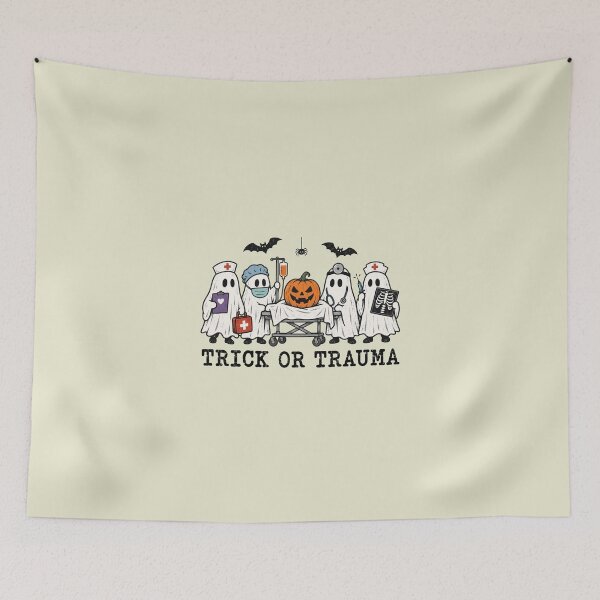 Item preview, Trick or Trauma Nurse, Spooky Halloween Nurse designed and sold by HokutoKaiStore.