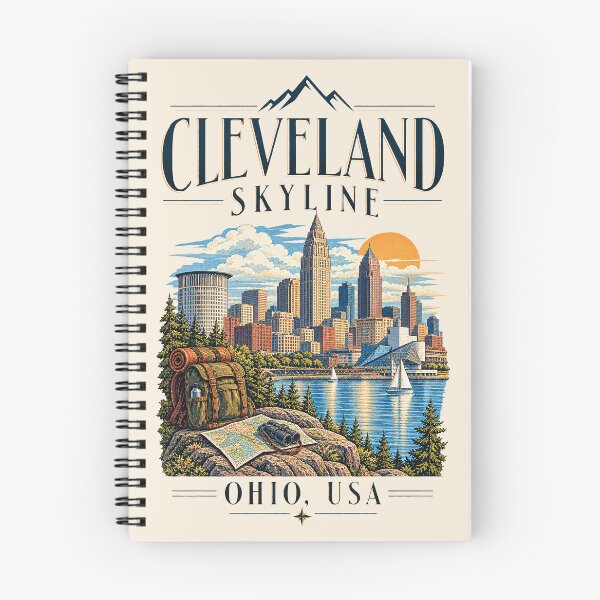 Item preview, Cleveland Skyline, Cleveland, USA [Art Deco Illustration] designed and sold by elektronen.