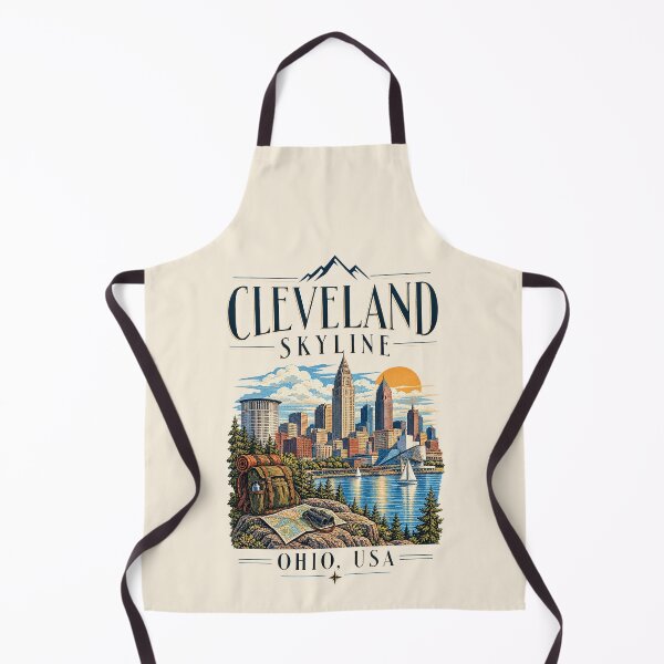 Item preview, Cleveland Skyline, Cleveland, USA [Art Deco Illustration] designed and sold by elektronen.