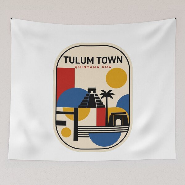 Item preview, Retro Tulum Town Bauhaus Geometric Skyline designed and sold by k3rstman1.
