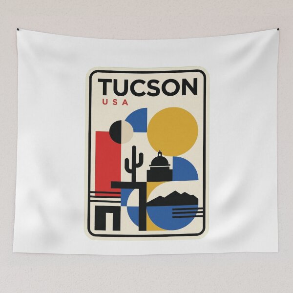 Item preview, Retro Tucson Bauhaus Geometric Skyline designed and sold by k3rstman1.
