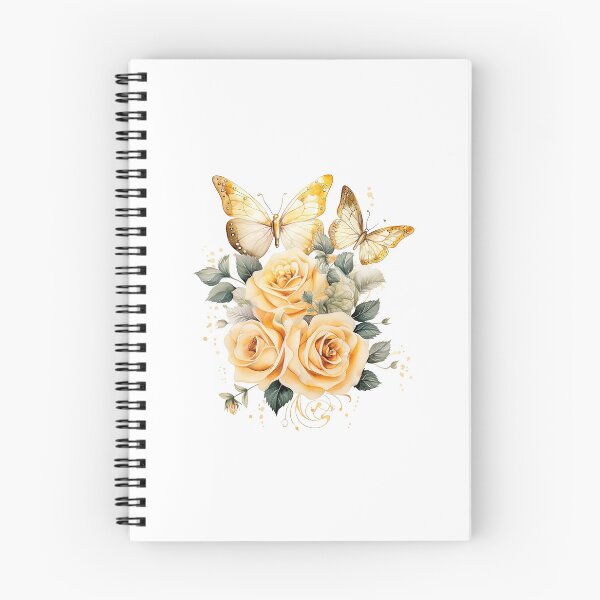 Item preview, Golden Rose Butterfly | Elegant Floral Aesthetic Art designed and sold by Mandayartstudio.