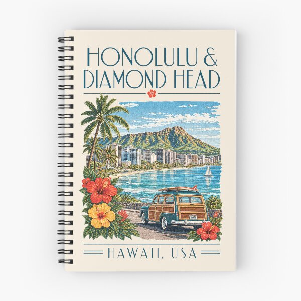 Item preview, Honolulu y Diamond Head, Hawái, EE. UU. [Ilustración antigua] designed and sold by elektronen.