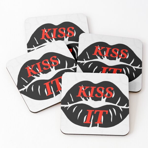 Item preview, KISS IT bold red lips design designed and sold by DottsSpot.
