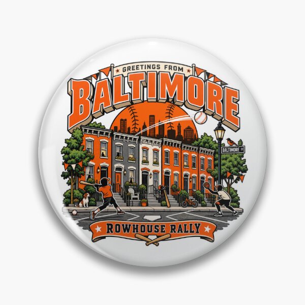 Item preview, Baltimore Rowhouse Rally: Baseball in the Streets designed and sold by Dresut.