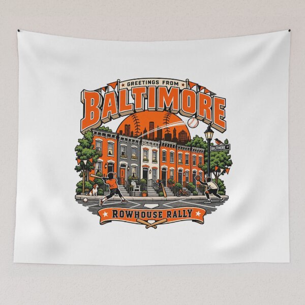Item preview, Baltimore Rowhouse Rally: Baseball in the Streets designed and sold by Dresut.