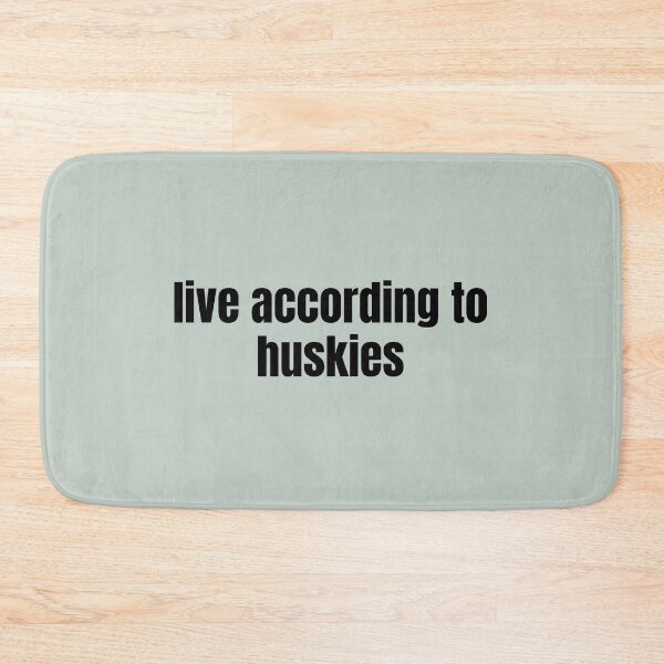 Item preview, Live According to Huskies – Bold Minimalist Typography Design designed and sold by The Jolly Husky .