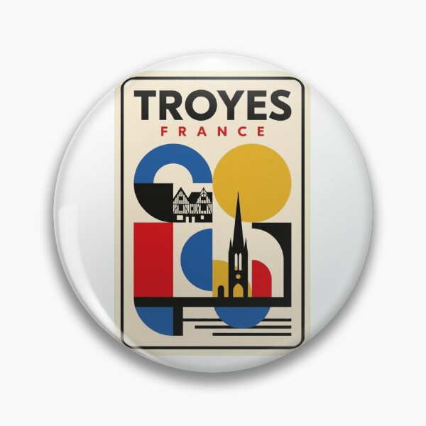 Item preview, Retro Troyes Bauhaus Geometric Skyline designed and sold by k3rstman1.