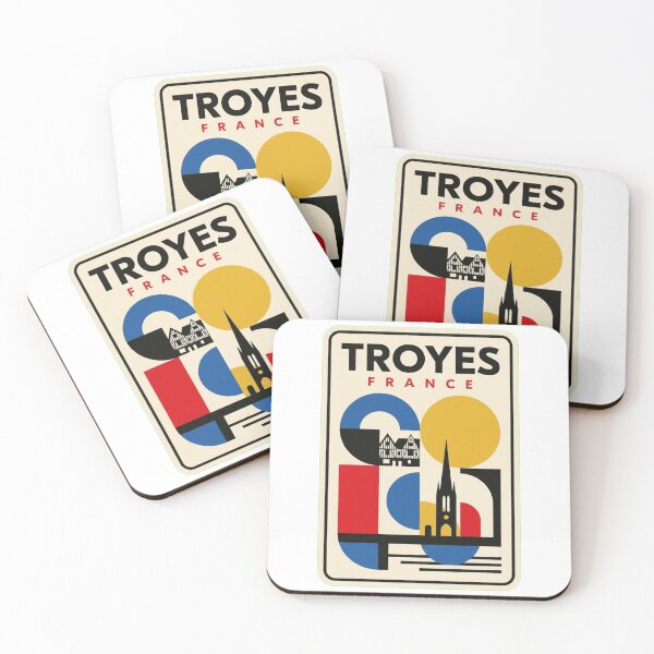 Item preview, Retro Troyes Bauhaus Geometric Skyline designed and sold by k3rstman1.