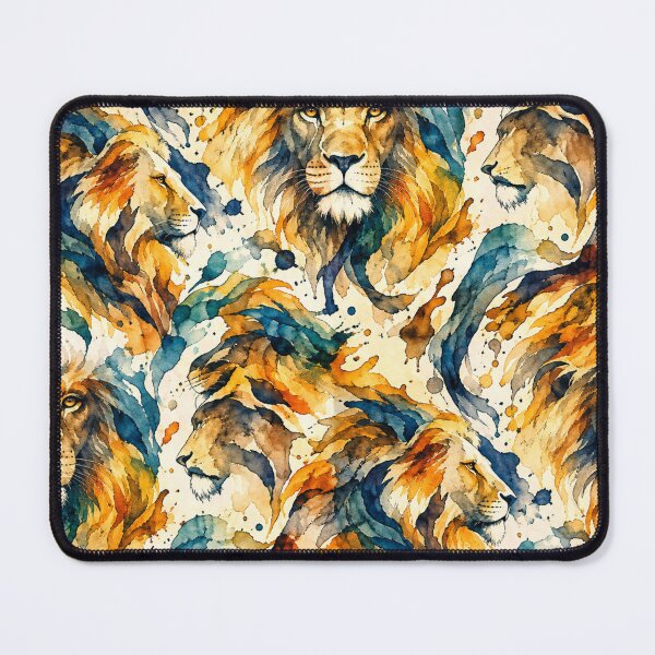 Item preview, Vibrant Lion Mane Abstract Watercolor Seamless Pattern designed and sold by optimusprime39.