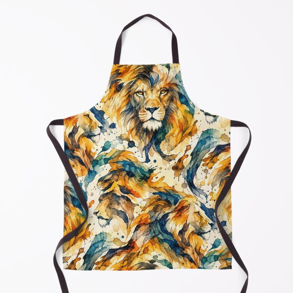 Item preview, Vibrant Lion Mane Abstract Watercolor Seamless Pattern designed and sold by optimusprime39.