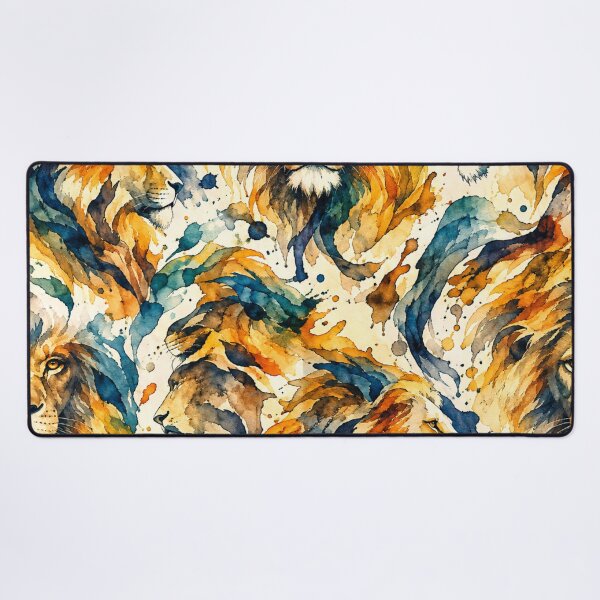 Item preview, Vibrant Lion Mane Abstract Watercolor Seamless Pattern designed and sold by optimusprime39.
