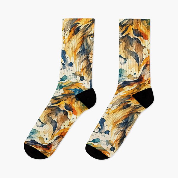 Item preview, Vibrant Lion Mane Abstract Watercolor Seamless Pattern designed and sold by optimusprime39.