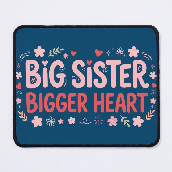 Item preview, Big Sister Bigger Heart | Cute Big Sister Announcement Floral Heart Gift For Big Sister designed and sold by Yassinejayed.