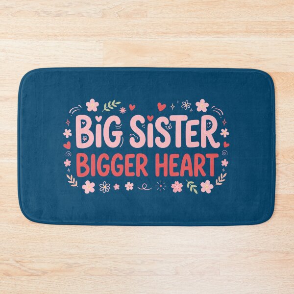 Item preview, Big Sister Bigger Heart | Cute Big Sister Announcement Floral Heart Gift For Big Sister designed and sold by Yassinejayed.