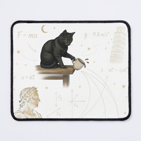 Item preview, What Cats Really Think Funny Cat Physics Science Humor Gravity Design designed and sold by herrarshop.
