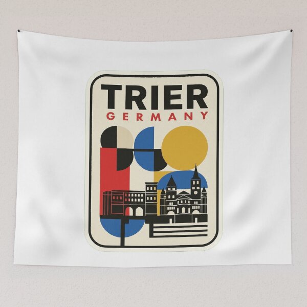 Item preview, Retro Trier Bauhaus Geometric Skyline designed and sold by k3rstman1.