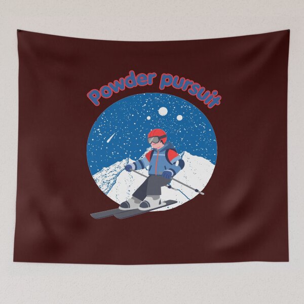 Item preview, Powder Pursuit – Winter Skiing and Snowboard Mountain Adventure Art designed and sold by Evelashop.