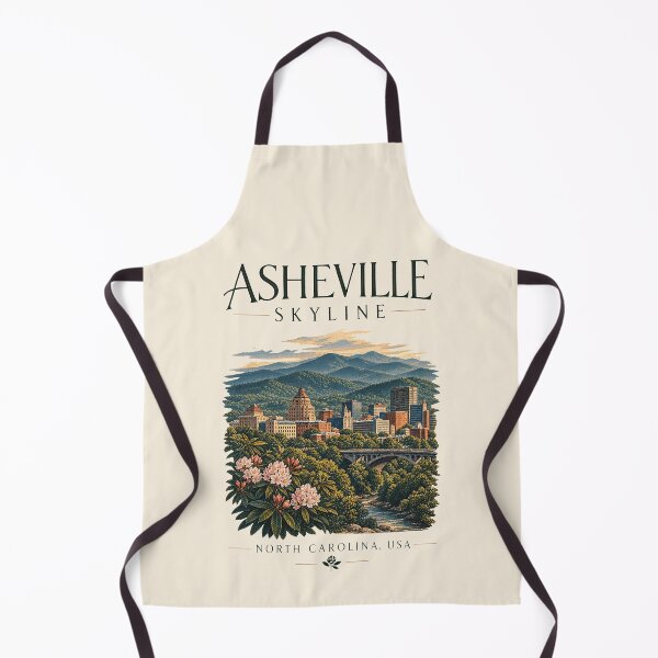 Item preview, Asheville Skyline, Asheville, USA [Vintage Illustration] designed and sold by elektronen.