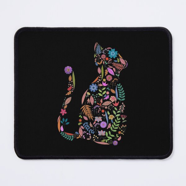 Item preview, Floral Cat Silhouette Colorful Botanical Flower Art designed and sold by maingocfxnzc.