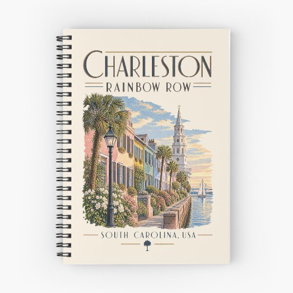 Item preview, Charleston Rainbow Row, Charleston, EE. UU. [Ilustración antigua] designed and sold by elektronen.