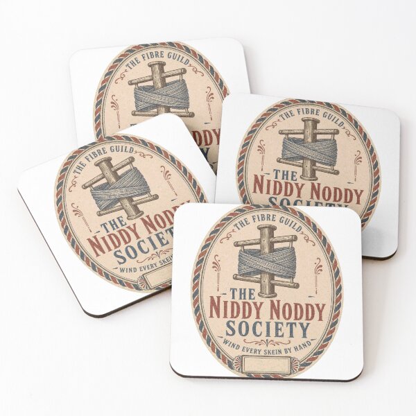 Item preview, Niddy Noddy Society vintage hand spinning label designed and sold by BoosterShop.