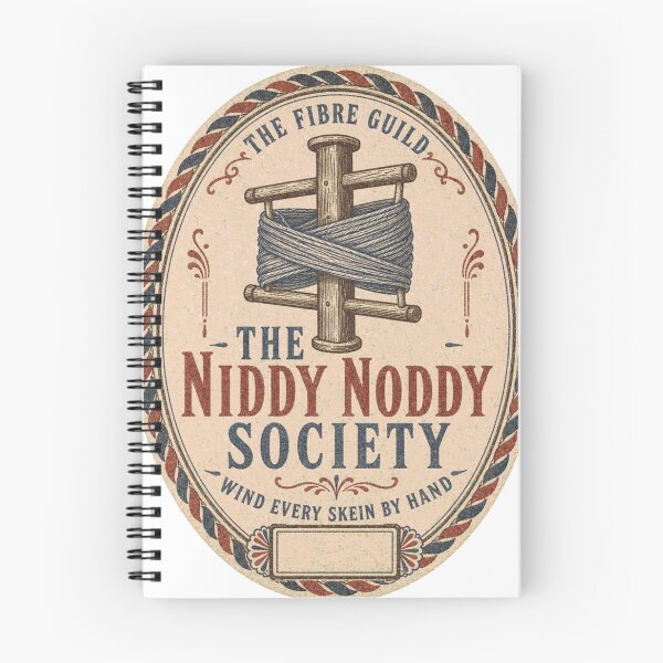 Item preview, Niddy Noddy Society vintage hand spinning label designed and sold by BoosterShop.