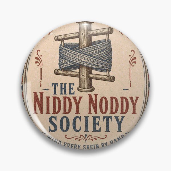 Item preview, Niddy Noddy Society vintage hand spinning label designed and sold by BoosterShop.