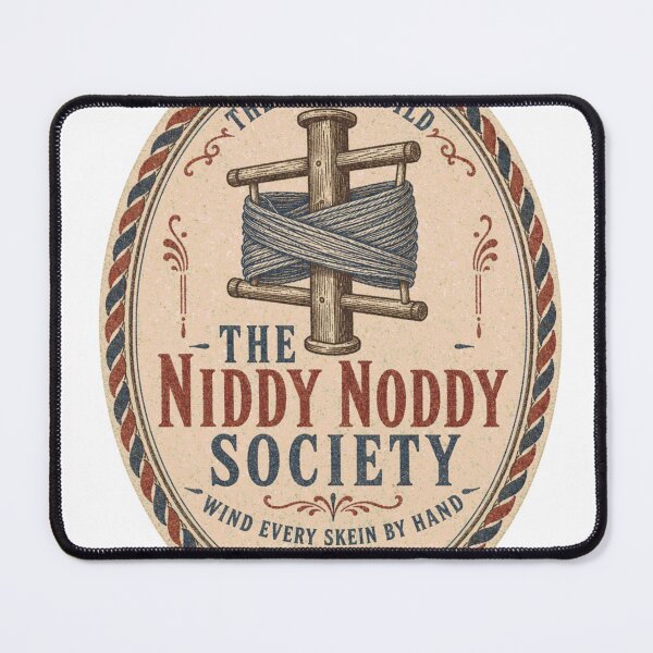 Item preview, Niddy Noddy Society vintage hand spinning label designed and sold by BoosterShop.
