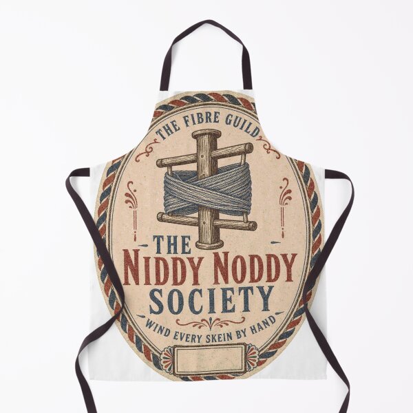 Item preview, Niddy Noddy Society vintage hand spinning label designed and sold by BoosterShop.