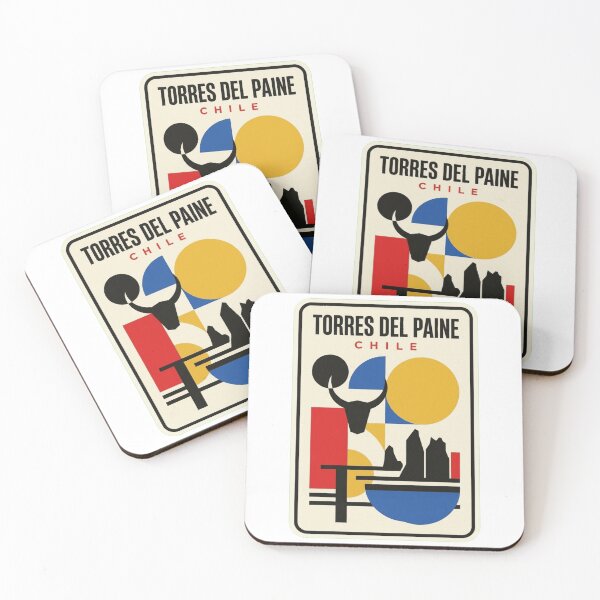 Item preview, Retro Torres Del Paine Bauhaus Geometric Skyline designed and sold by k3rstman1.